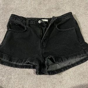 black denim shorts from pacsun. size 26.
